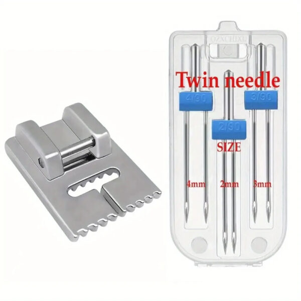 Pin tuck foot and Twin needle