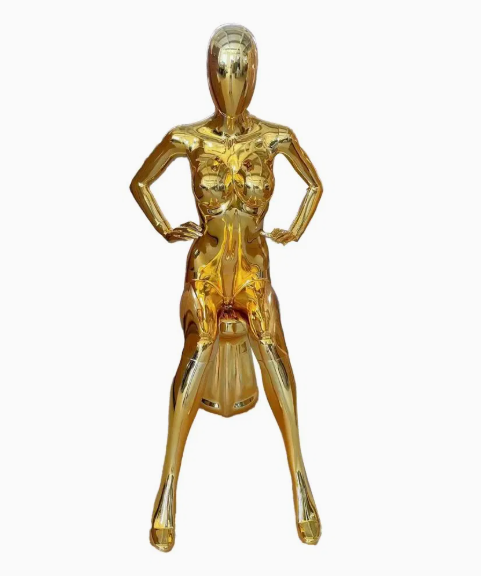 Gold Sitting Mannequin