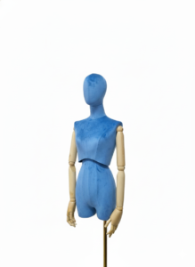 Blue Suede Plastic Mannequin