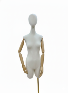 Beige Linen Fabric Mannequin