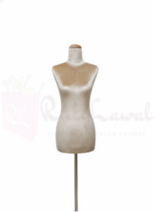 Plastic Apricot Velvet Fabric Mannequin