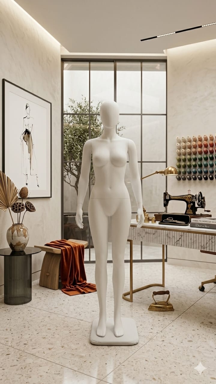 White Female Mannequin (Straight Leg)