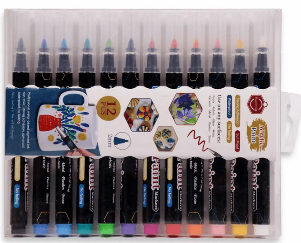 Marker Acrylic Paint (12 Pcs)
